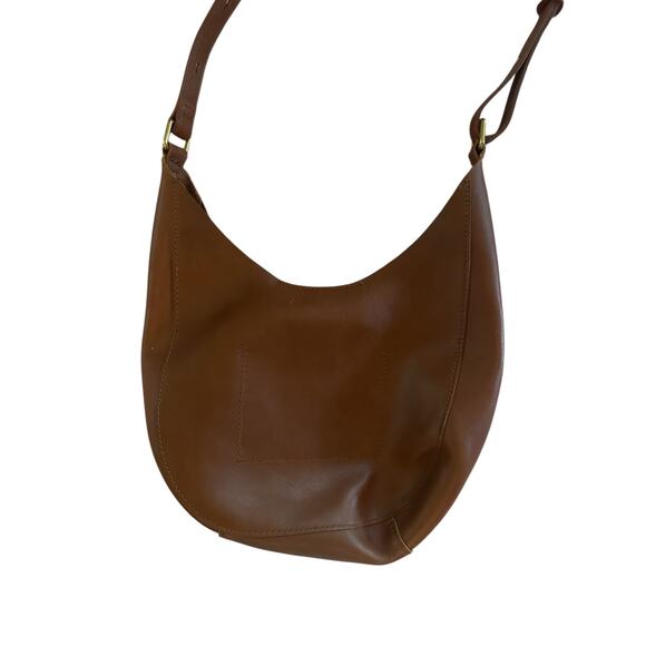 Madewell NE435 The Mini Shopper Bag Cow Leather Crossbody Brown Purse Adjustable - Picture 6 of 7